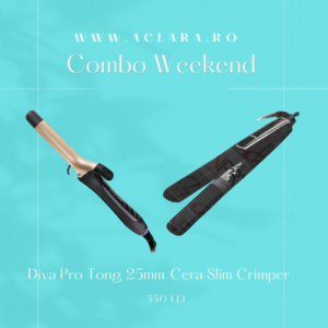 Stylist Combo Diva Pro Digital Tong 25mm plus Cera Slim Crimper
