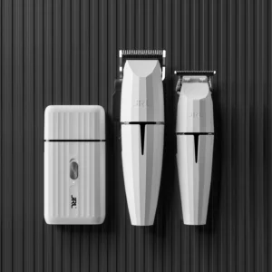 JRL Professional Combo Onyx White Ghost Collection Nr. 2 - masina de tuns + masina de contur + shaver alb
