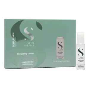 Tratament Alfaparf Milano Semi di Lino Scalp Renew Energizing Lotion – 12 fiole a câte 10 ml pentru păr subțire și fragil