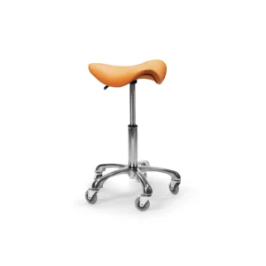 Saddle Stool 360 Orange– Scaun stilist ergonomic pentru saloane, reglabil 52-73 cm