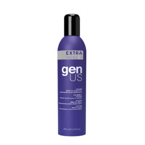Spuma Genus Extra Silver Ice Effect Restructuring Mousse pentru neutralizarea tonurilor galbene par blond